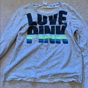 Victoria’s Secret Pink Raw Hem Sweatshirt